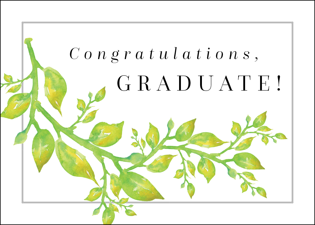 Congratulations Graduate, Vine Notecard