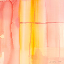 Load image into Gallery viewer, Intersections, Warm, fine art print of original watercolor painting, yellows, coral, pink