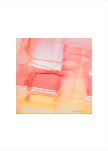 4 Blank Notecards, made from The Intersection Warm Series, an original set of watercolor paintings