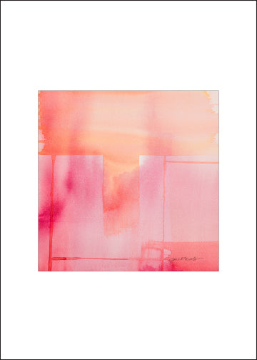 4 Blank Notecards, made from The Intersection Warm Series, an original set of watercolor paintings