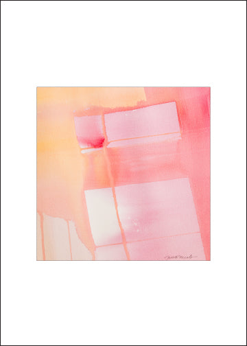 4 Blank Notecards, made from The Intersection Warm Series, an original set of watercolor paintings